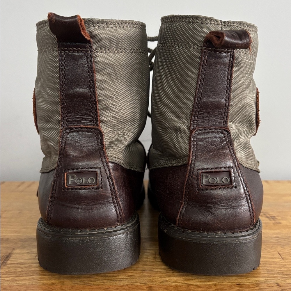 Polo Ralph Lauren Ranger Tumbler Youth Canvas and Leather Lace-Up Boots size 4 - Picture 4 of 11
